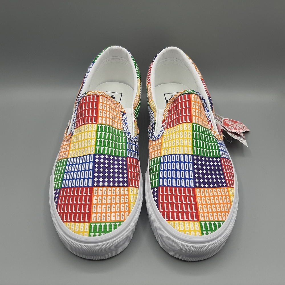 New Vans Classic Slip-On Gay Pride LGBTQ LGBT Rainbow Color Men's Shoes Slip Ons - Picture 7 of 13